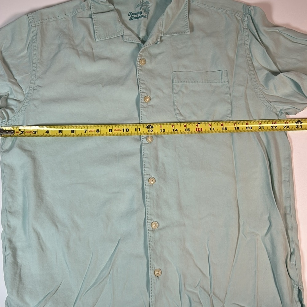 Tommy Bahama Green Silk Short Sleeve Men’s Shirt - Large - Picture 6 of 9
